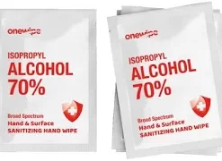 Wipes Individual sachet wipes impregnated