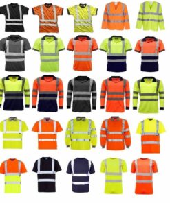 Dromex - 2 tone hiviz golf shirt lime / navy 180g polycotton size L