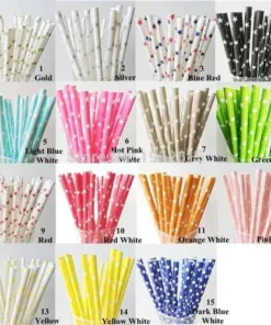 navy blue paper straws