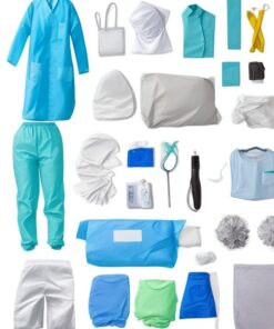 100% cotton reusable scrubs bottom green x large