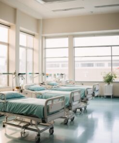 3 crank aluminiummedical hospital bed withmattress & driprod