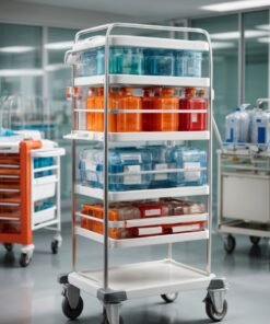 5 drawer Emergency trolley - blue