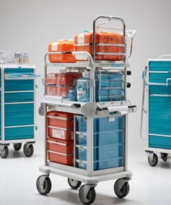 steel trolley for hospital