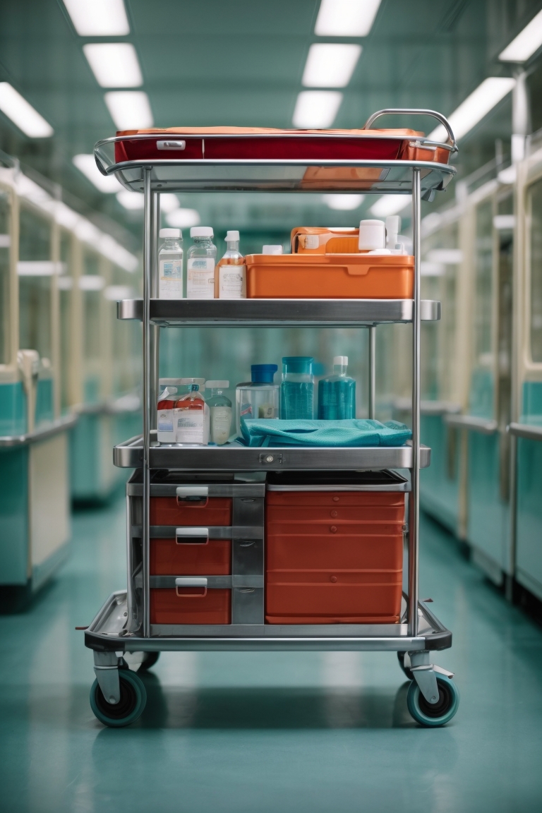 hospital laundry trolley