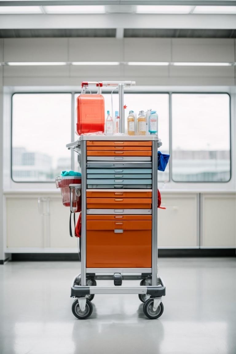 metal medical trolley