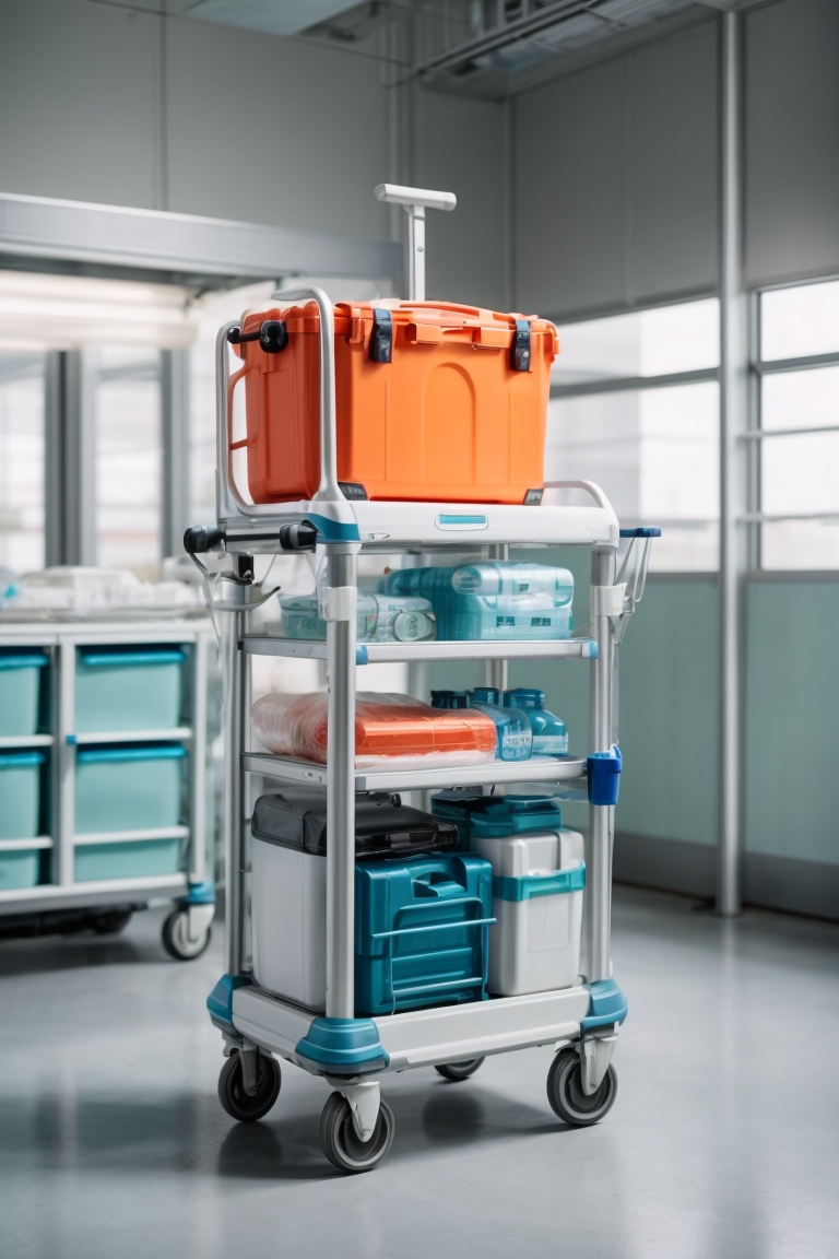 stainless medical trolley