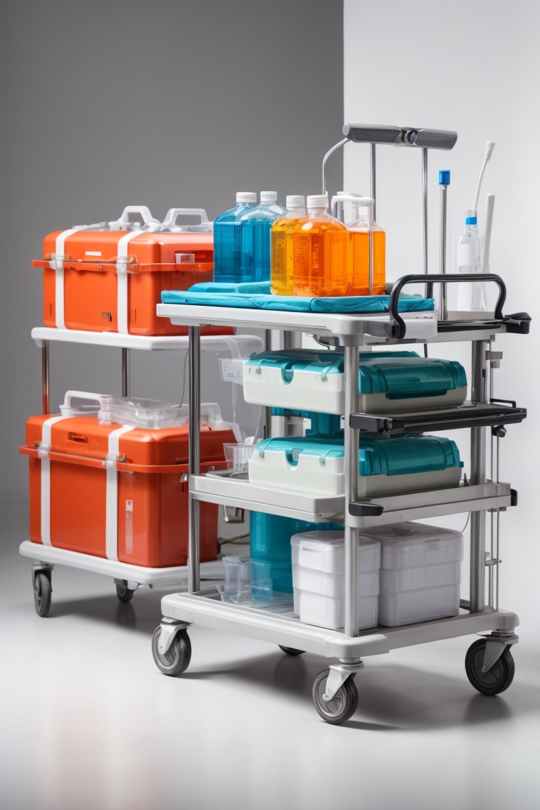 stainless steel hospital trolley