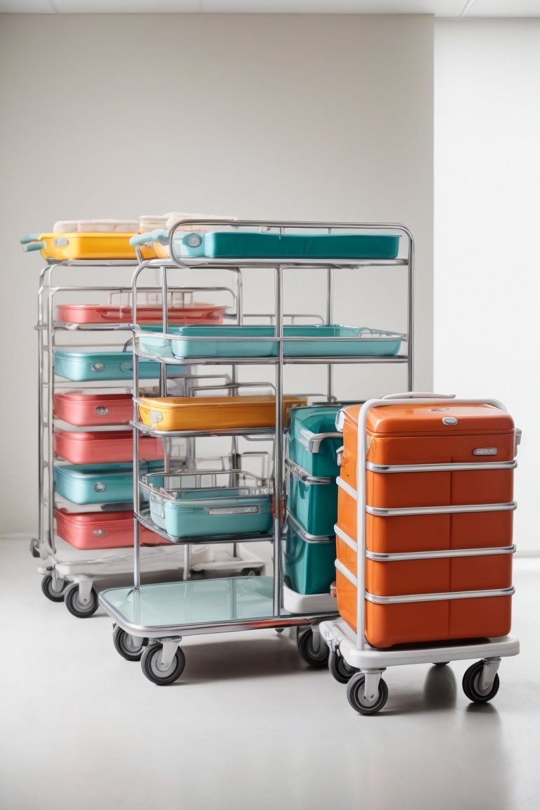 Emergency trolley equipment in hospital