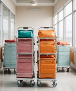 stainless steel linen trolley
