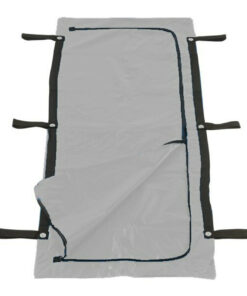 body bag + straight zip + handles virgin white