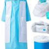 disposable non woven overshoes blue small