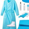 disposable non woven overshoes blue
