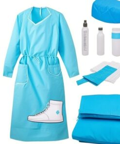 disposable non woven overshoes blue