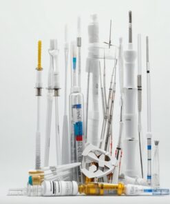 safetyglide syringe with hypodermic needle