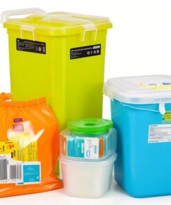 yellow clinical waste bins