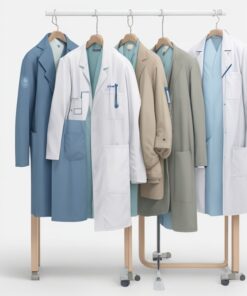 womens acid resistant long Lab coat