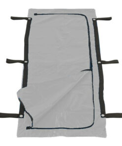 black u-shape zip + handles 160 micron - child