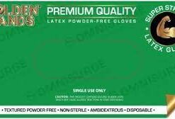 Heavy Duty Black Nitrile Powder & Latex Disposable Gloves Tattoo Mechanic Boxed - 100