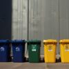 660L red wheelie bin