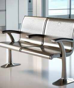 Airport Bench  Indoor and Outdoor Waiting Room Seat  Stainless Steel  Single Seat  1