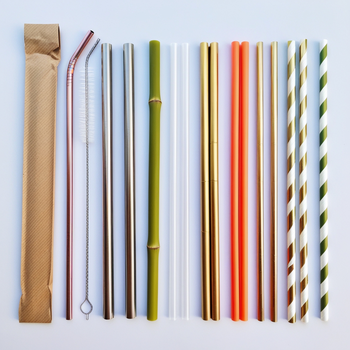 Straws Thick Smoothie WhiteWrapped 12mm