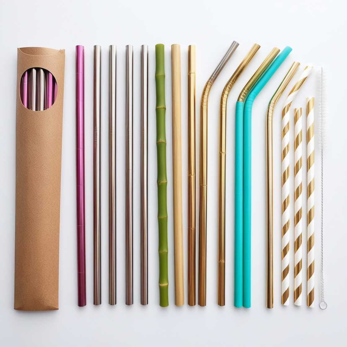 10 inch wrapped straws
