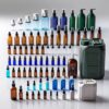 1000ml Blue Glass Bottle with Trigger Sprayer