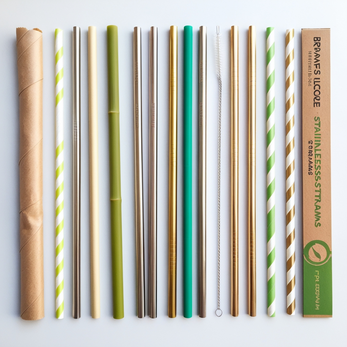 striped straws