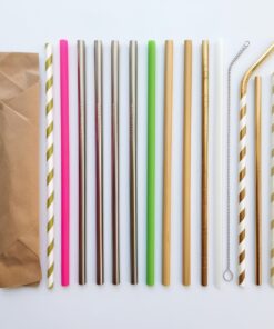 clear wrapped straws