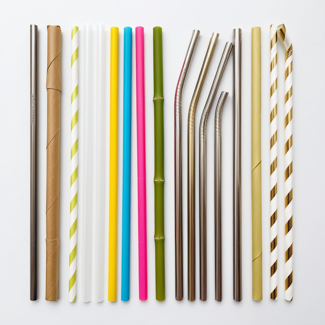 wrapped drinking straws