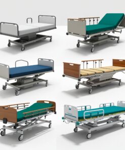 3 Crank AluminiumMedical Hospital bed withMattress & Driprod