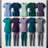 100% Cotton Reusable scrubs bottom blue X large