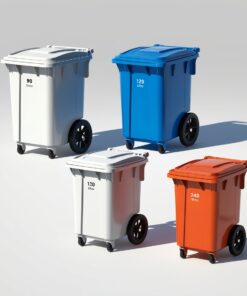 360 litre green wheelie bin