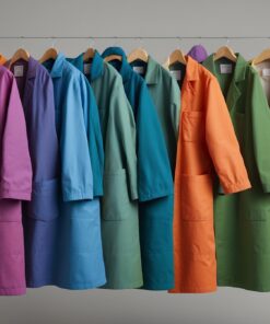 white warehouse coat