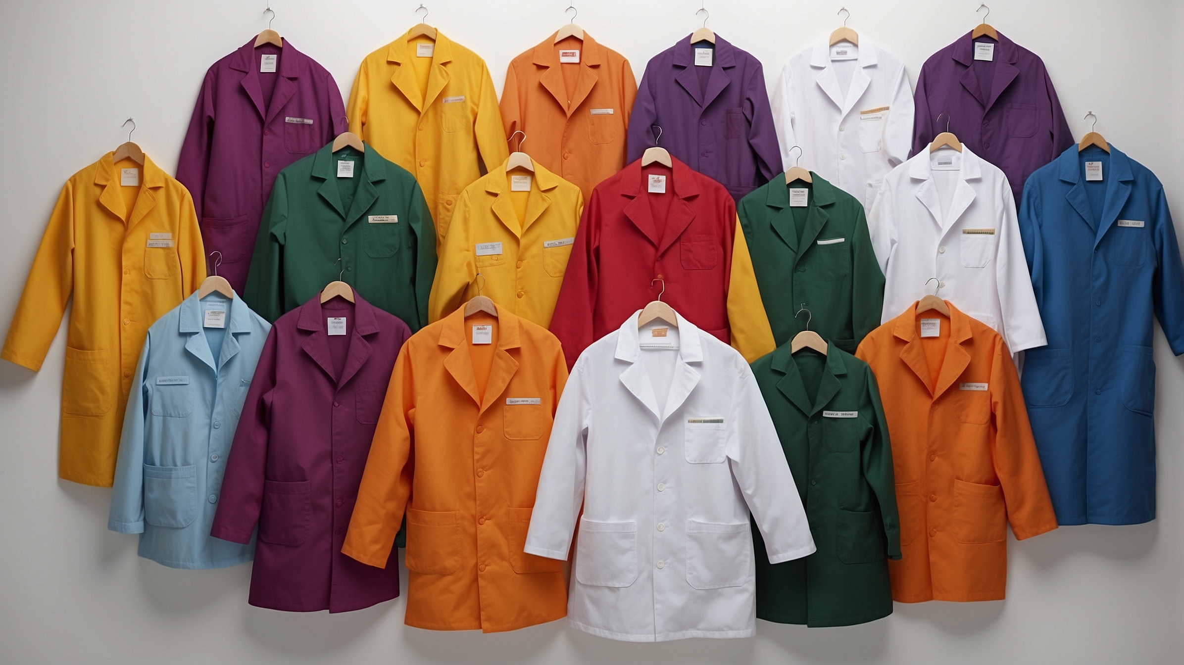 embroidered lab coats