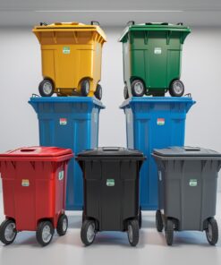 White 240 liter wheelie bin
