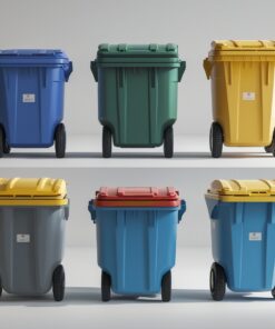 Violet 1000 liter wheelie bin