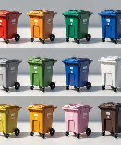 Blue 1100 liter wheelie bin