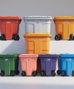 770 liter black wheelie bin