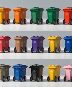 660 liter yellow wheelie bin
