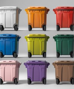 Violet 550 liter wheelie bin