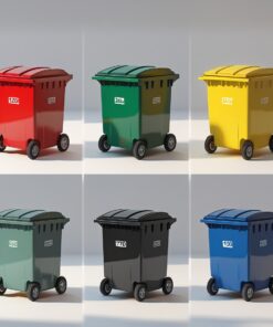 770 liter grey wheelie bin