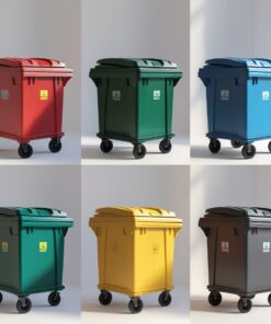 770 liter green wheelie bin