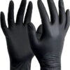 Black Nitrile Gloves golden hands examination nitrile gloves