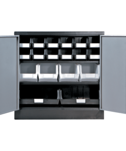 Black & Silver – Linbin ® Storage Bin Half Size Cabinet Kit