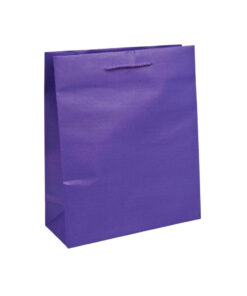 Violet A4 paper carrier bag with cord handles