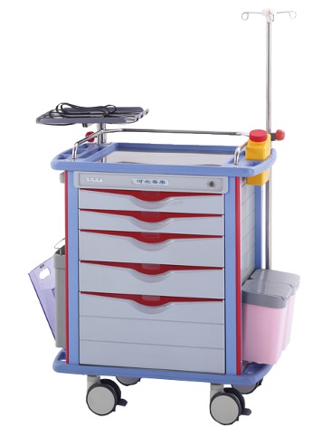 Emergency Drug Trolley 5 Drawers F-46