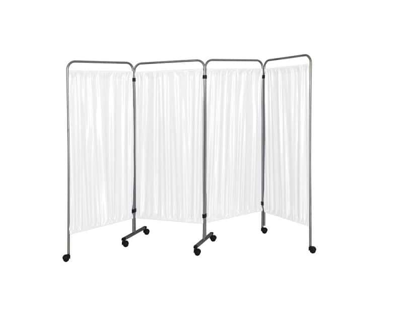 Mobile Bed Screen 4 Fold With Curtains Bd744oe 74/4