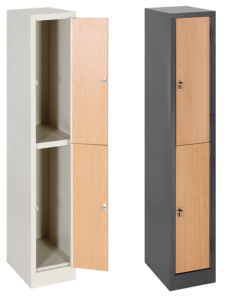 Steel Lockers with Wooden Doors