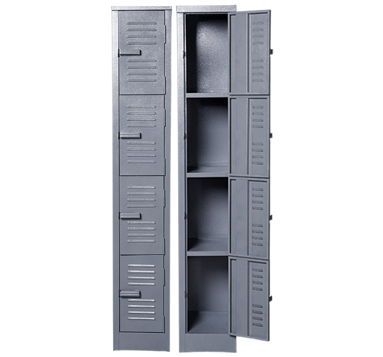 Solid Steel Locker Four Tier